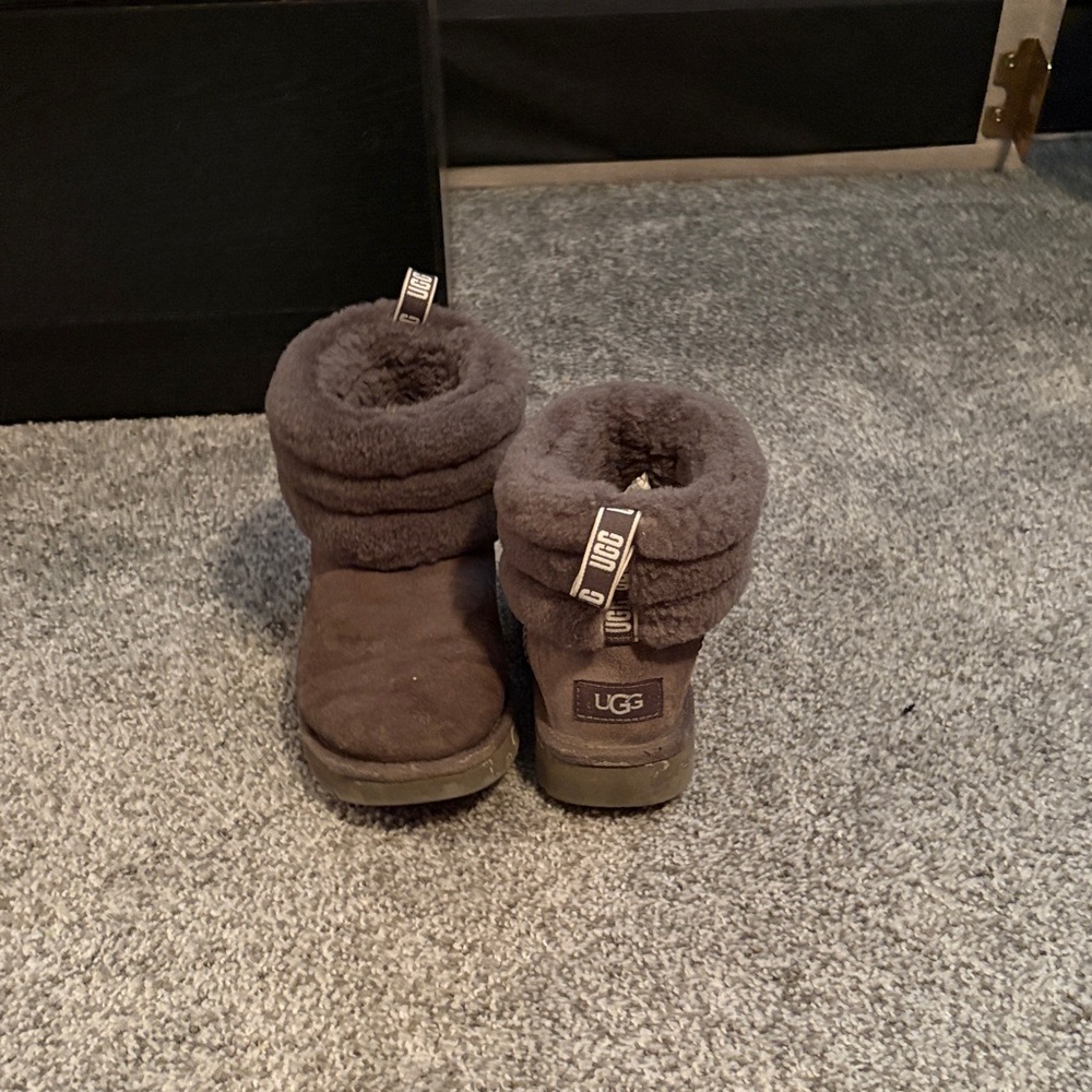 UGG Gray Plush Boots